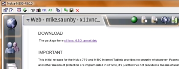 Download xv11vnc for Nokia N800