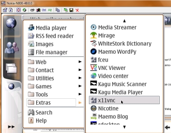Run xv11vnc in Nokia N800